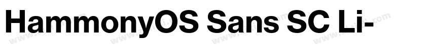 HammonyOS Sans SC Li字体转换